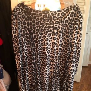 Leopard print long sleeve peplum